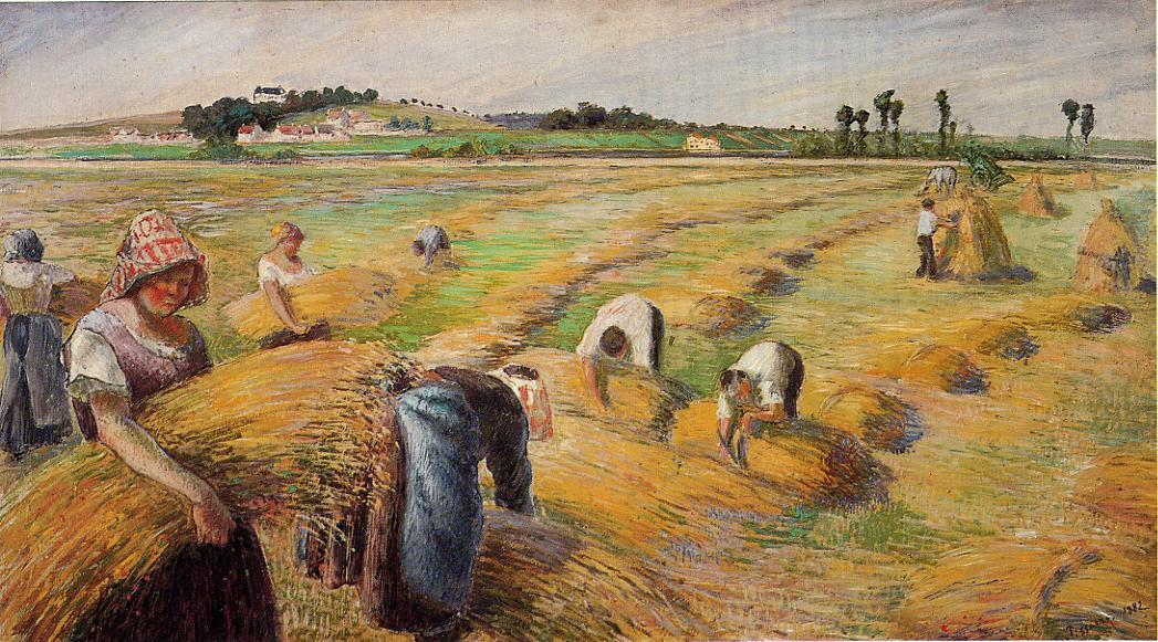 The Harvest 1 — Camille Pissarro