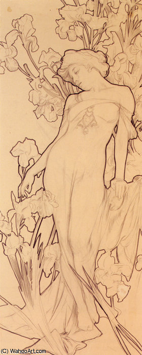 Iris — Alphonse Mucha