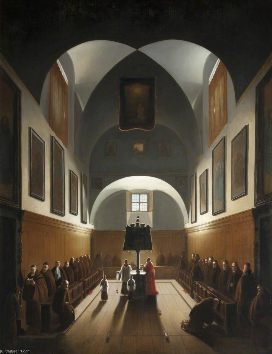 The Choir Of The Capuchin Church In Rome — François Marius Granet