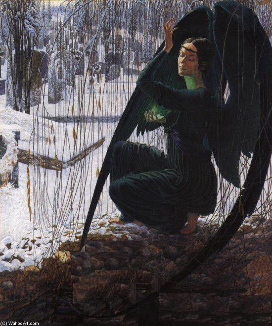 Death And The Gravedigger - — Carlos Schwabe