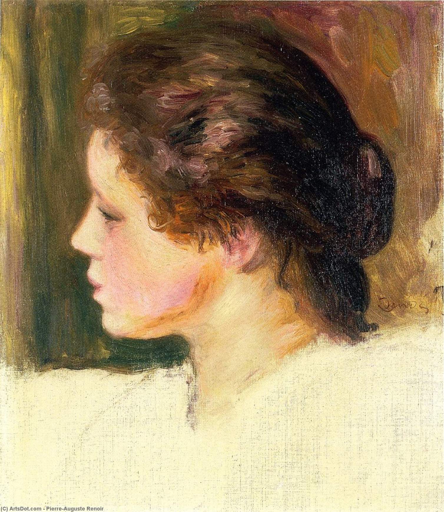 Woman's Head (8) — Pierre-auguste Renoir