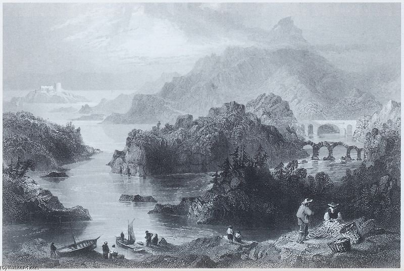 Cromwell's Bridge, Glengariff — William Henry Bartlett