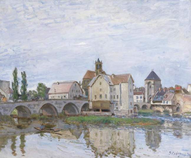 Moret On Long Time Gray — Alfred Sisley