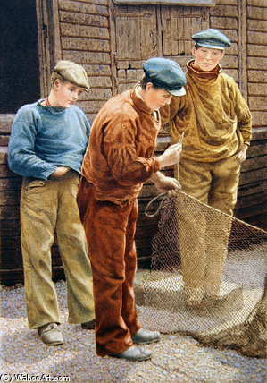 Fixing A New Line To The Old Net — William Biscombe Gardner