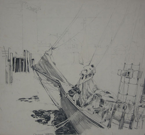 Cape Ann Sailboat — Alfred Heber Hutty