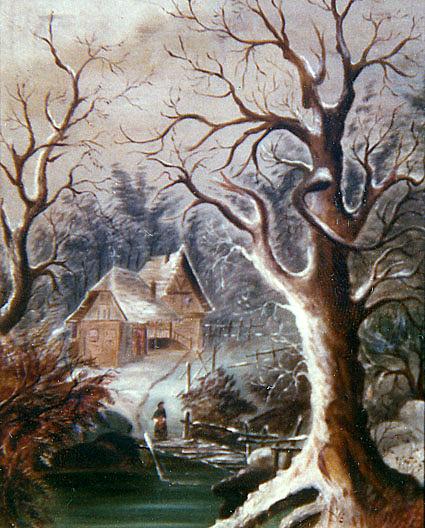 Snowscene, (painting) — Elizabeth Otis Marshall Dannelly