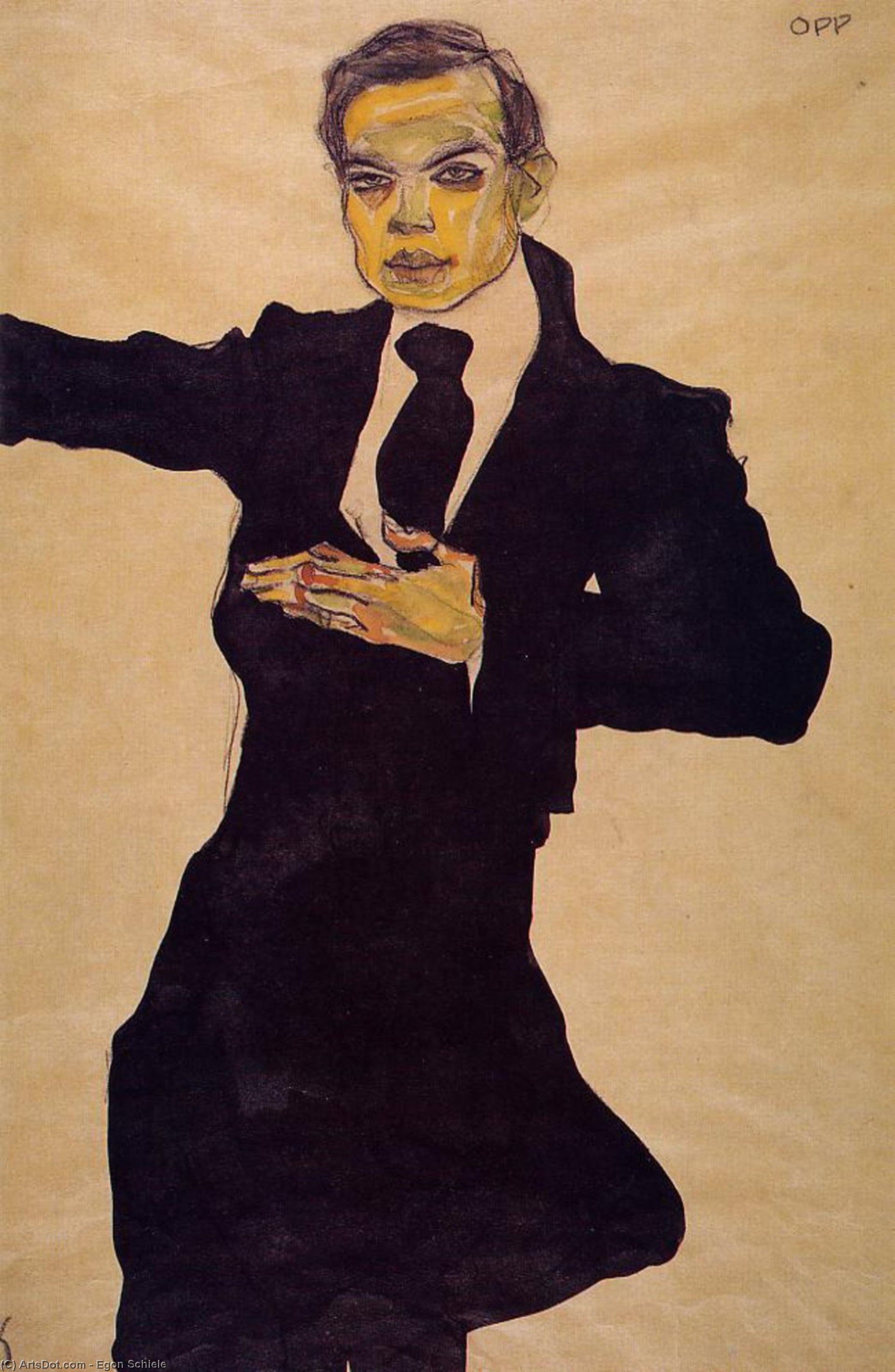 Portrait Of The Painter Max Oppenheimer — Egon Schiele