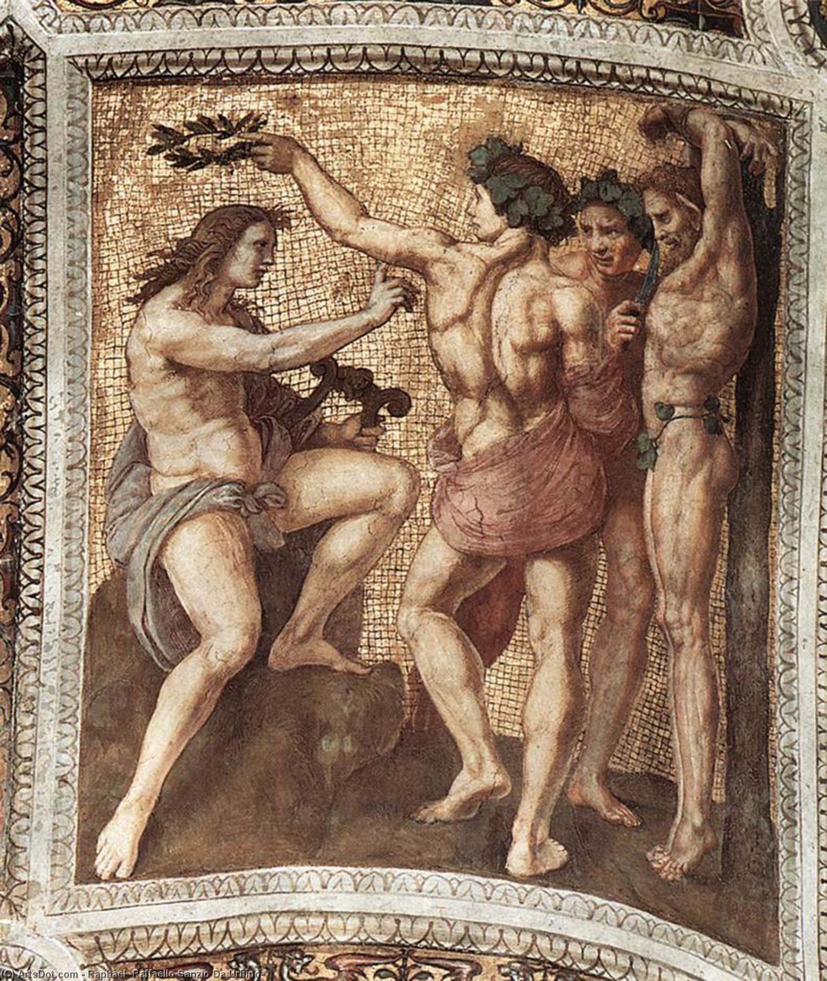Apollo And Marsyas (ceiling Panel) — Raphael