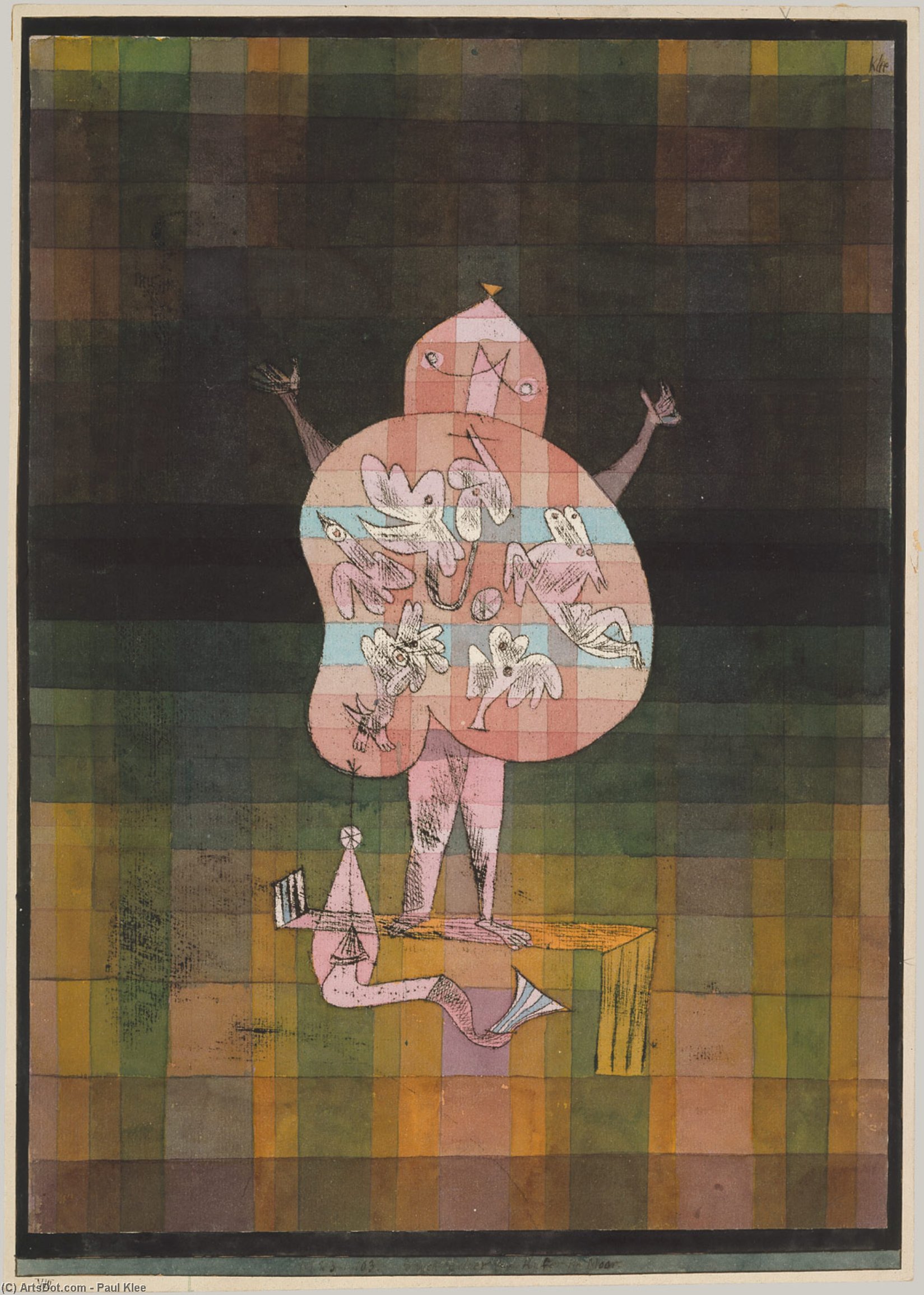 Ventriloquist And Crier In The Moor — Paul Klee