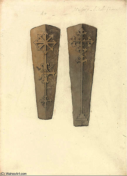 Studies Of Two Coffin Lids — John Sell Cotman