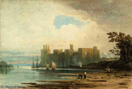 Caernarvon Castle, North Wales — John Varley I (the Older)