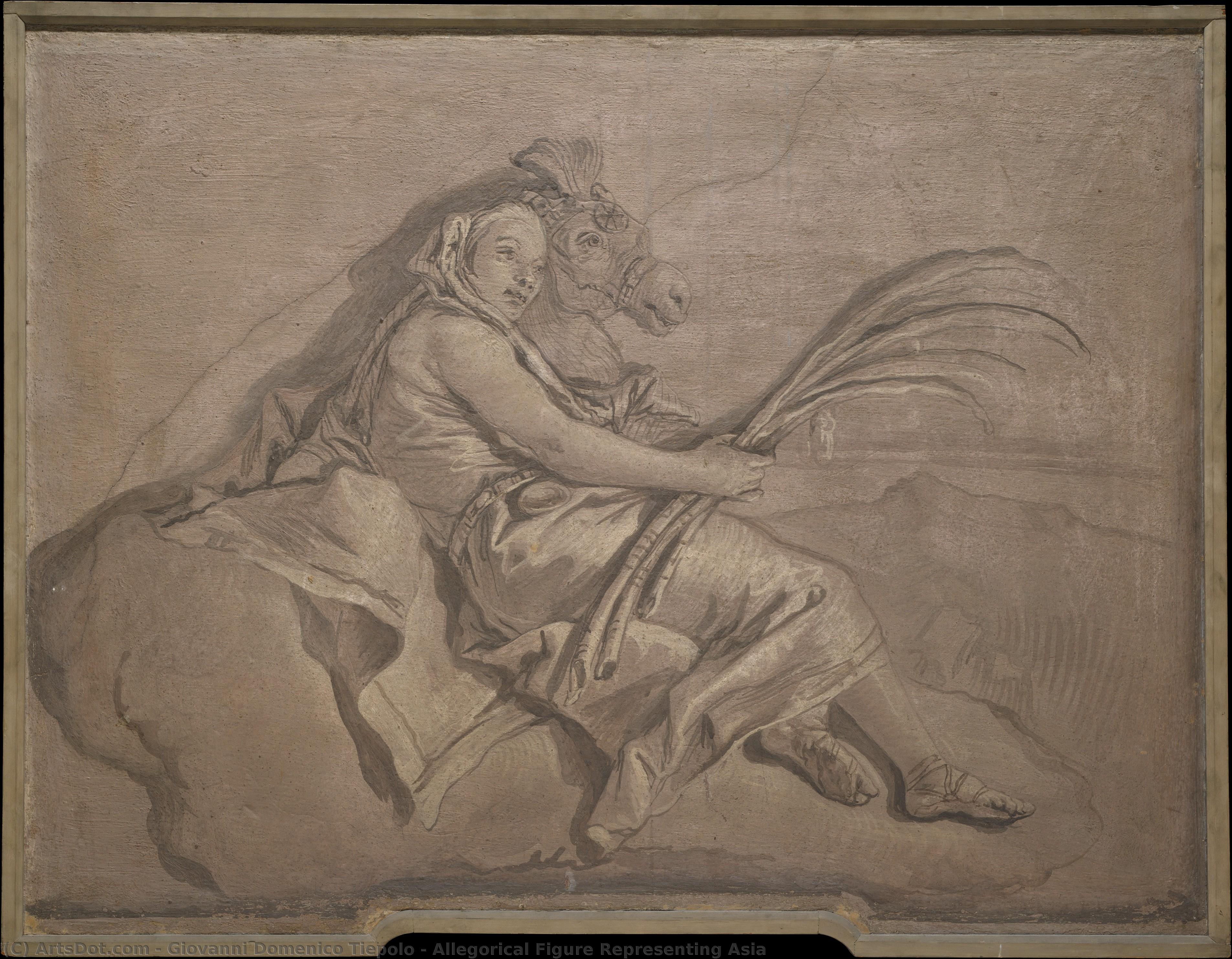 Allegorical Figure Representing Asia — Giovanni Domenico Tiepolo