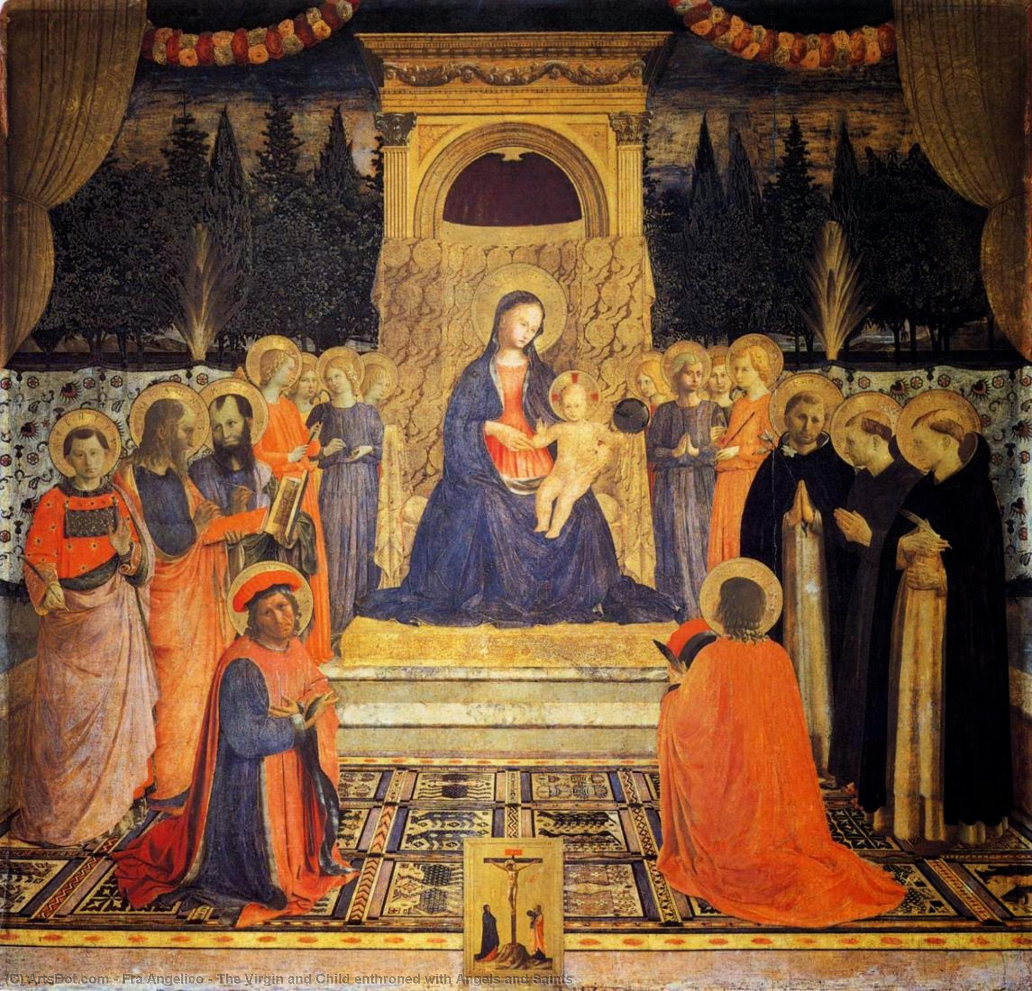 The Virgin And Child Enthroned With Angels And Saints — Fra Angelico