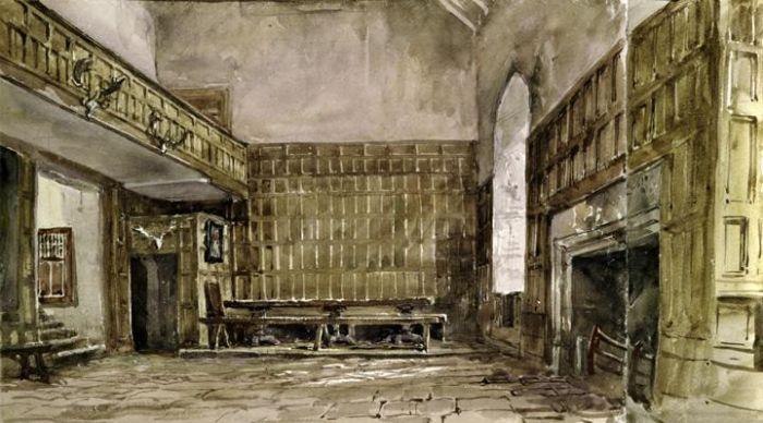 The Great Hall, Haddon Hall — David Cox