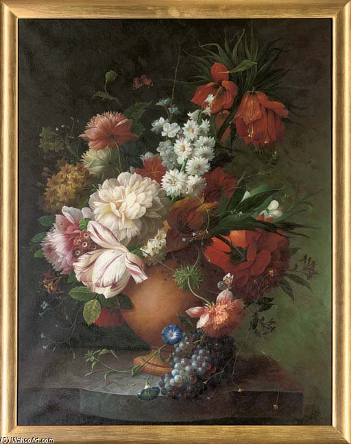 Summer Flowers, Including Tulips, Poppies, Peonies And Petunia's In A Vase; And Roses, Tulips, Poppies, Narcissi And Other Flowers In A Vase — Thomas George Webster