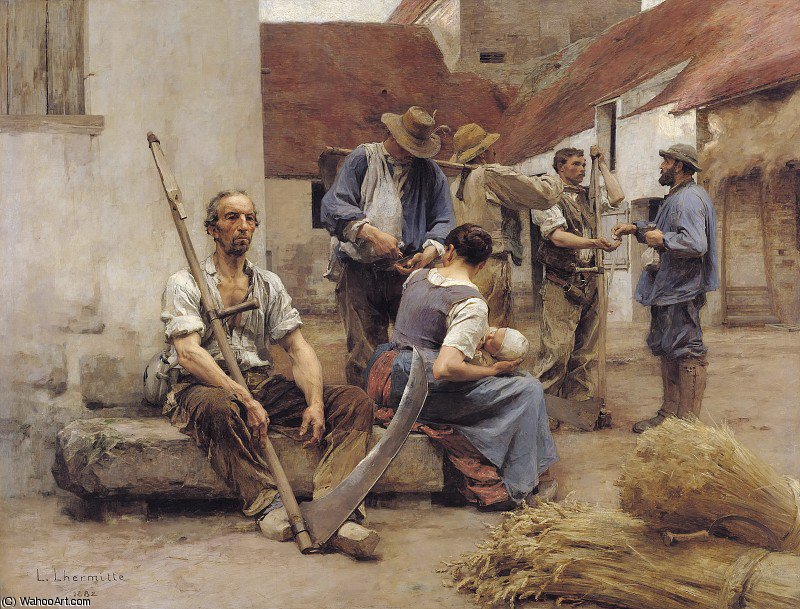 Paying The Harvesters — Léon Augustin L'hermitte