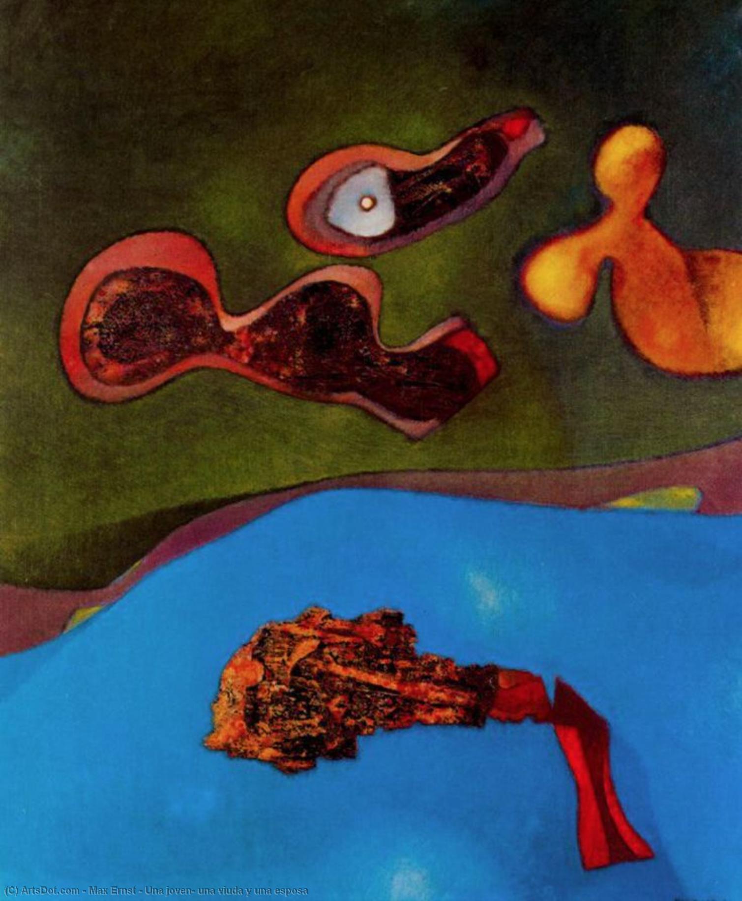 Una Joven, Una Viuda Y Una Esposa — Max Ernst