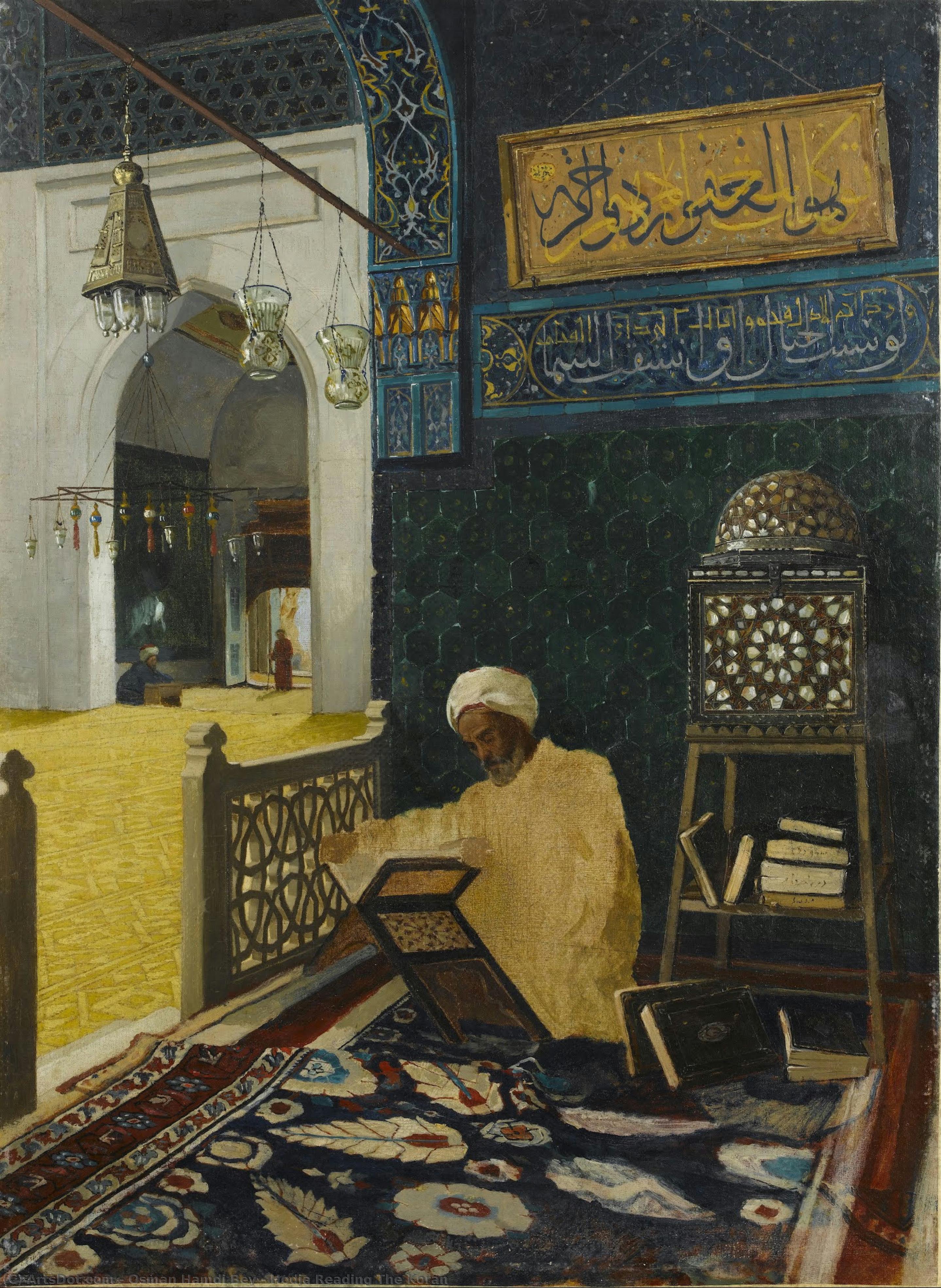 Hodja Reading The Koran — Osman Hamdi Bey