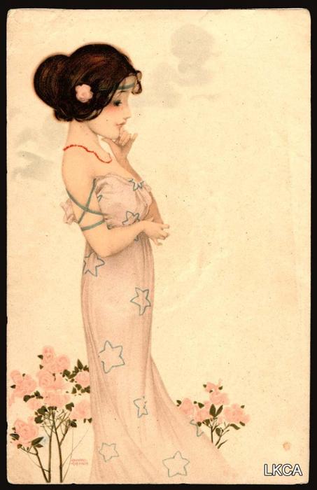 Girls With Flowers At Feet — Rafael Kirchner
