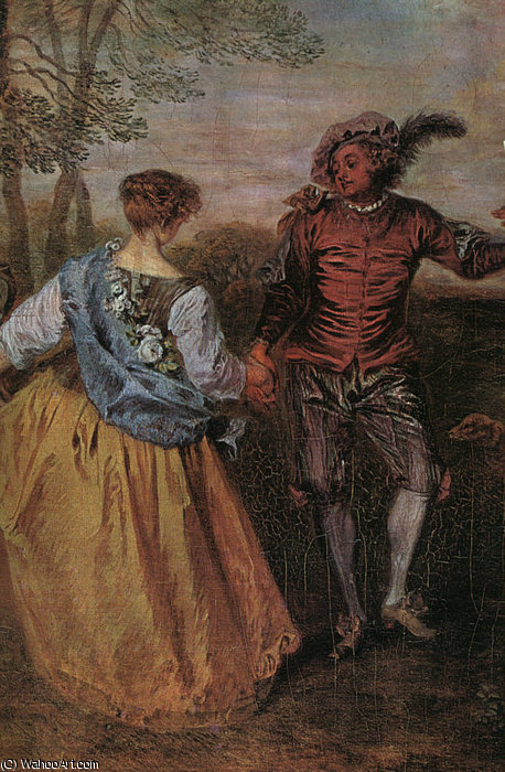 The Shepherds (detail) — Jean-antoine Watteau