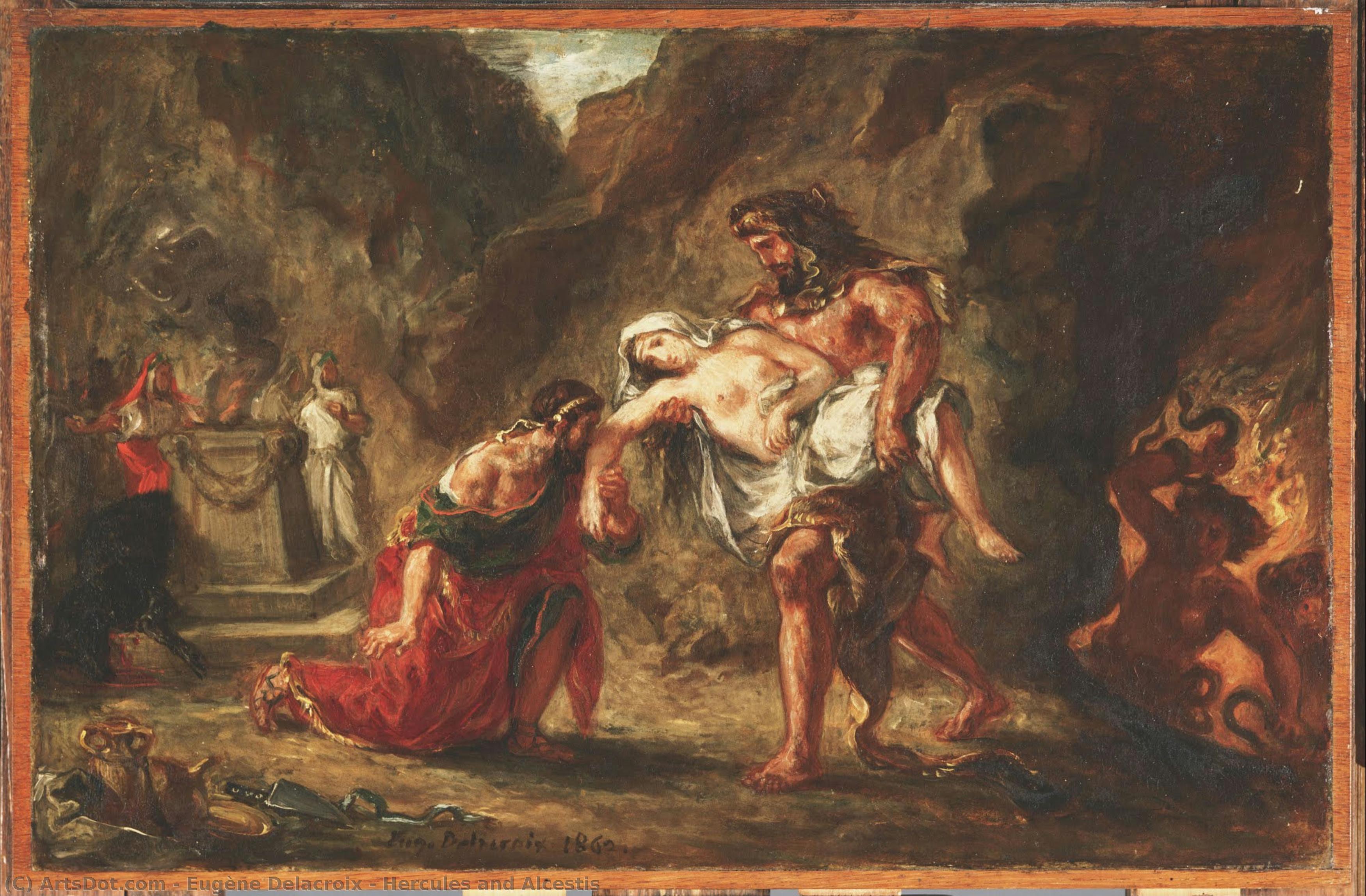 Hercules And Alcestis — Eugène Delacroix