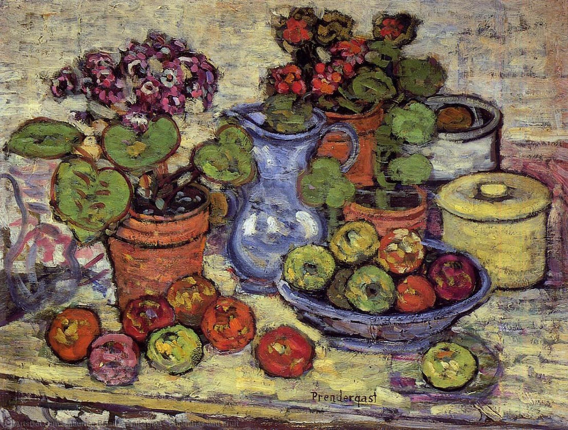 Cinerarias And Fruit — Maurice Brazil Prendergast