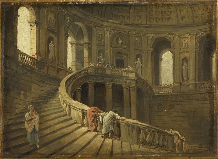 Escalier Tournant Du Palais Farnese A Caprarola — Hubert Robert