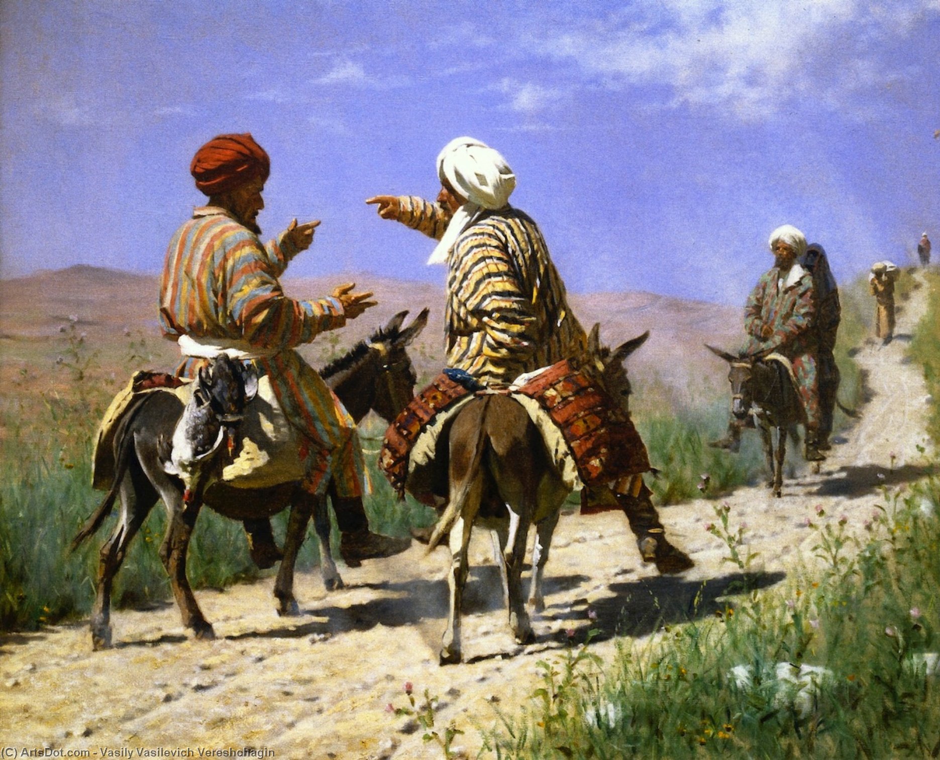 Mullah Rahmin And Mullah Kerim Quarelling On The Way To The Bazaar — Vasily Vasilevich Vereshchagin