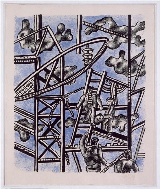 Manufacturers On A Blue Background — Fernand Léger