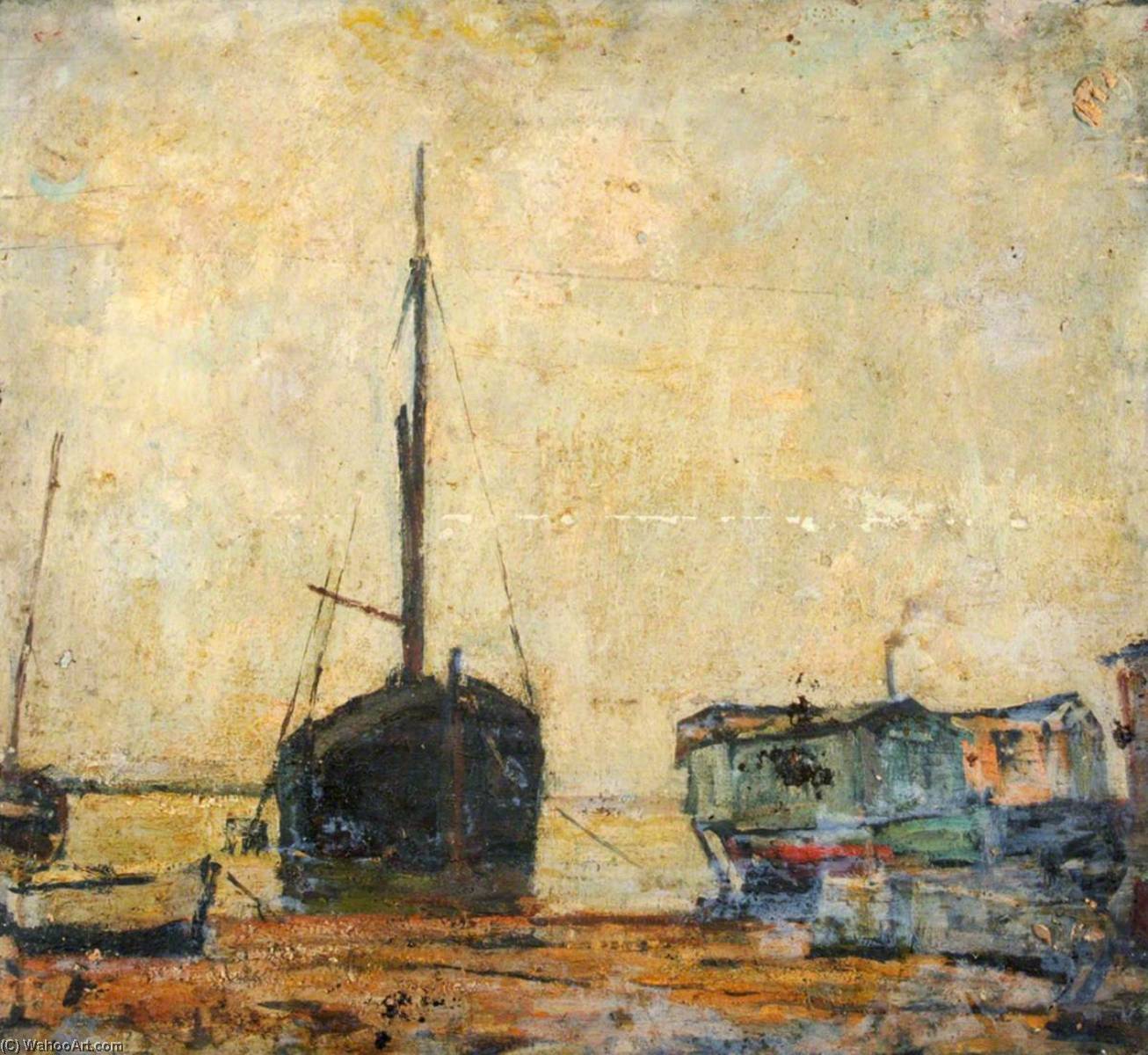 Houseboats At Milton, No.5 — Edward Robert King