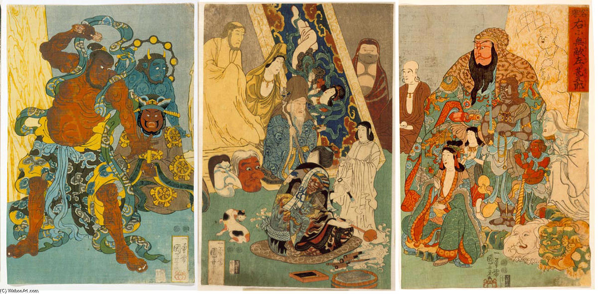 The Famous Unrivalled Hidari Jingoro — Utagawa Kuniyoshi