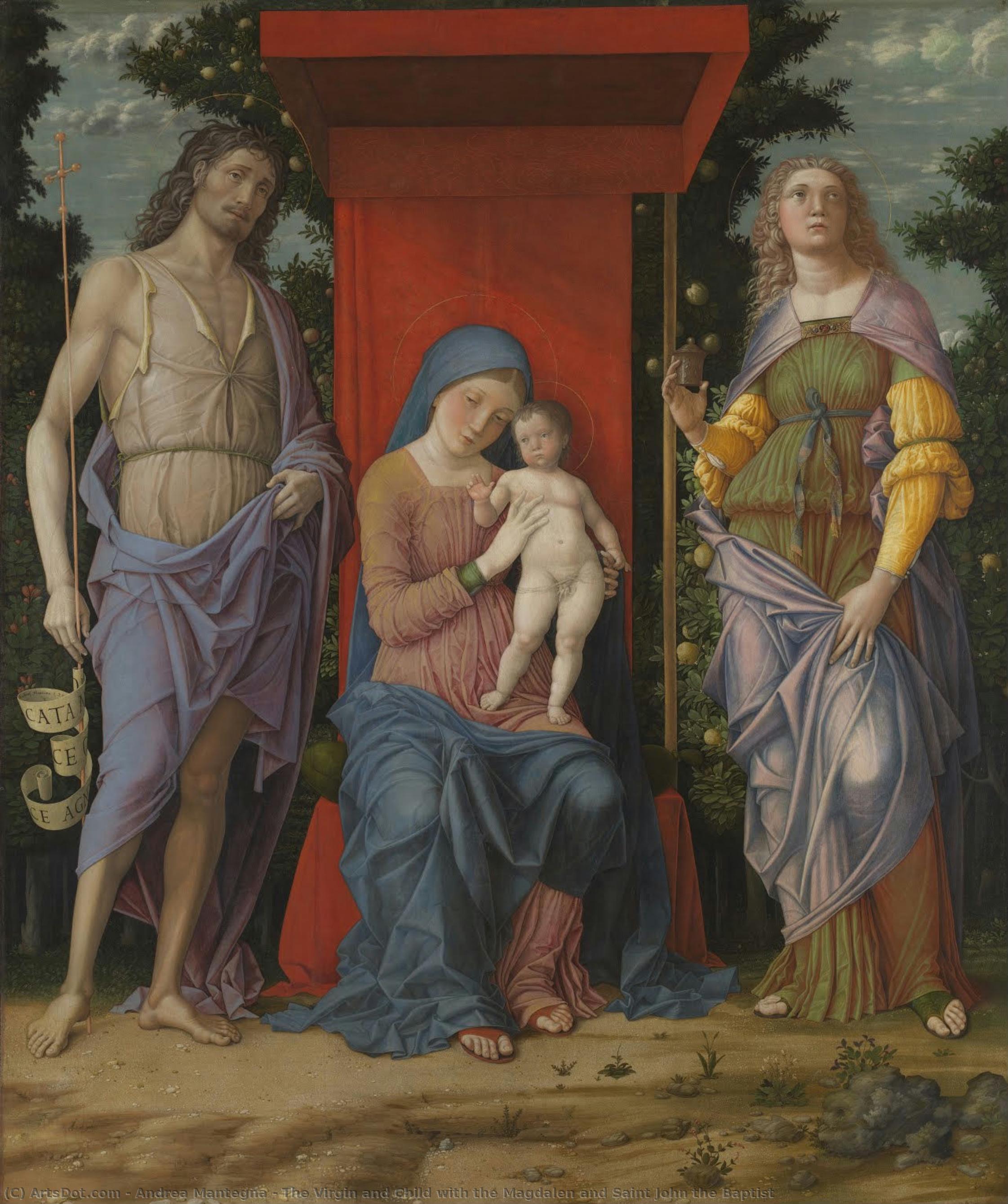 The Virgin And Child With The Magdalen And Saint John The Baptist — Andrea Mantegna