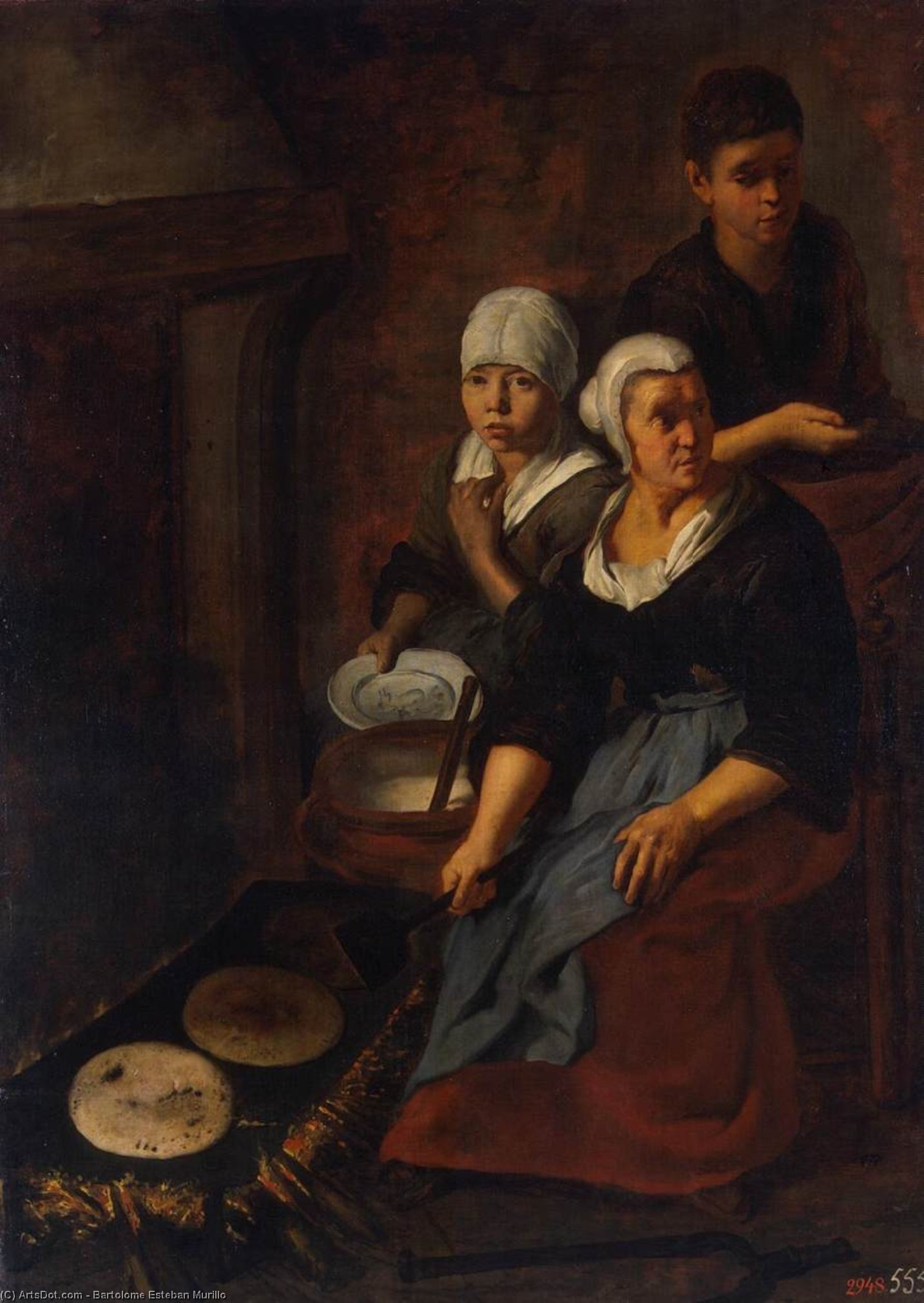 Baking Of Flat Cakes — Bartolomé Esteban Murillo