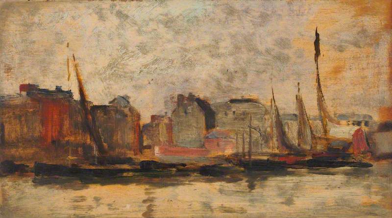 Harbour Scene — Jules Lessore