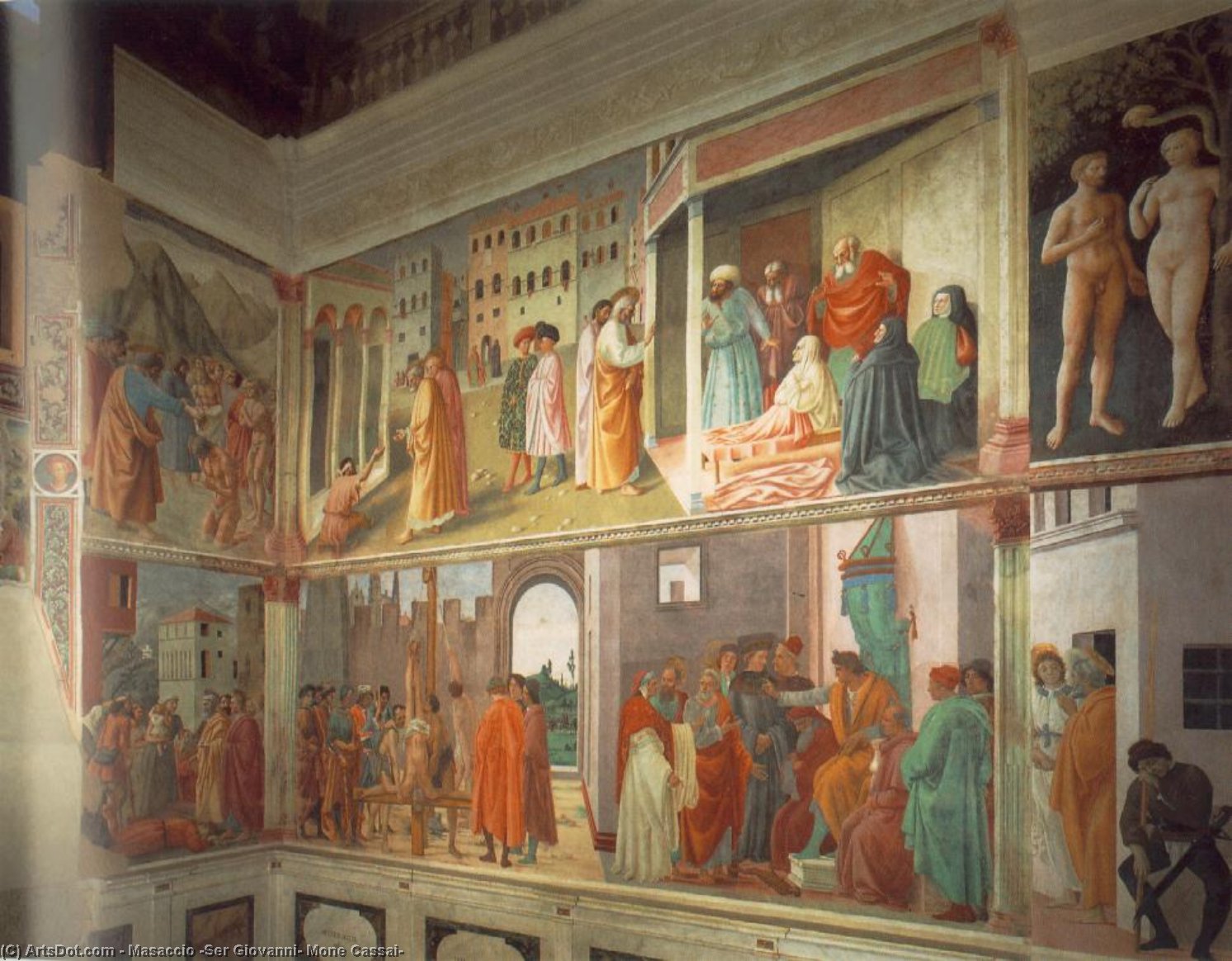 Frescoes In The Cappella Brancacci (right View) — Masaccio