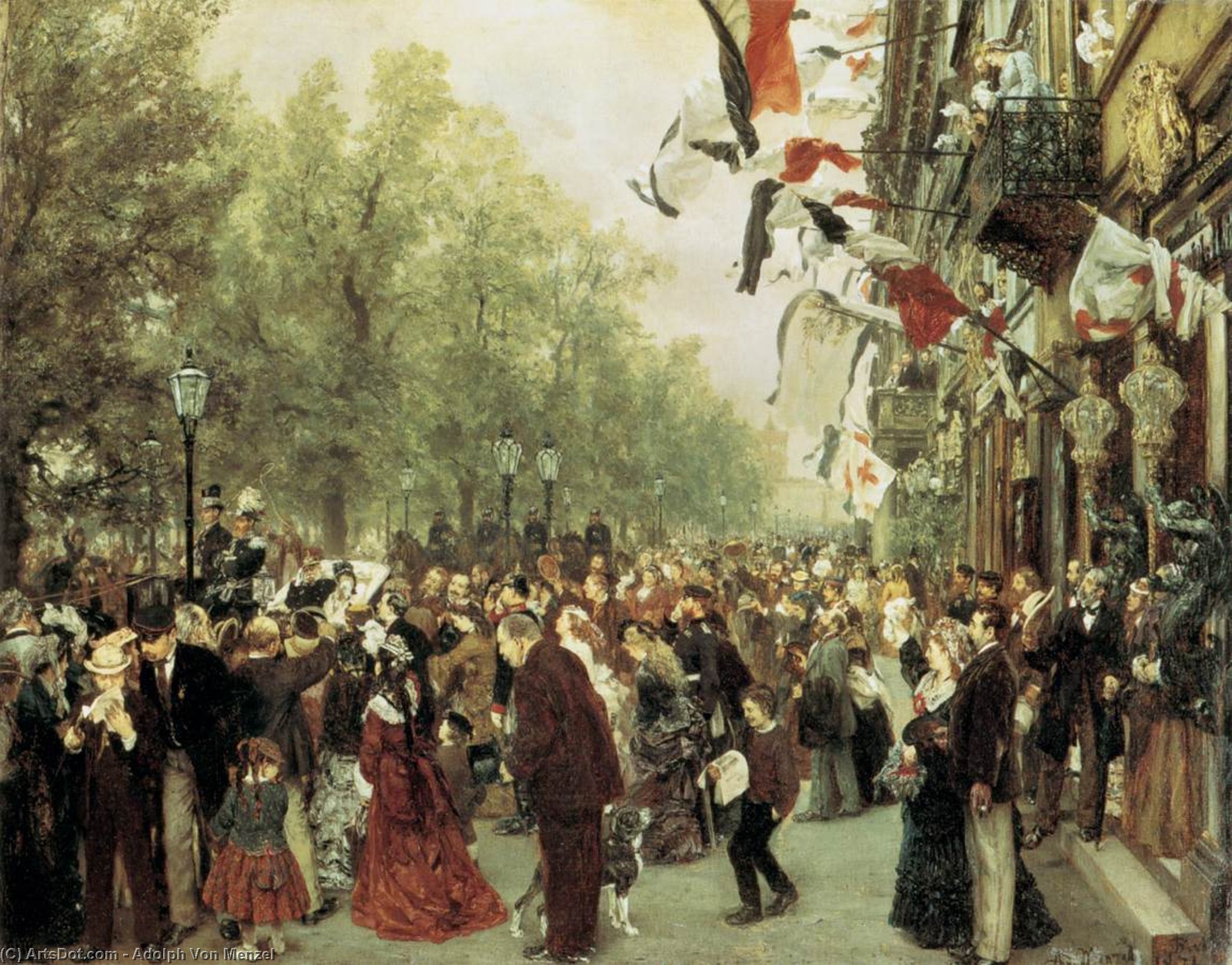 William I Departs For The Front, July 31, 1870 — Adolph Von Menzel