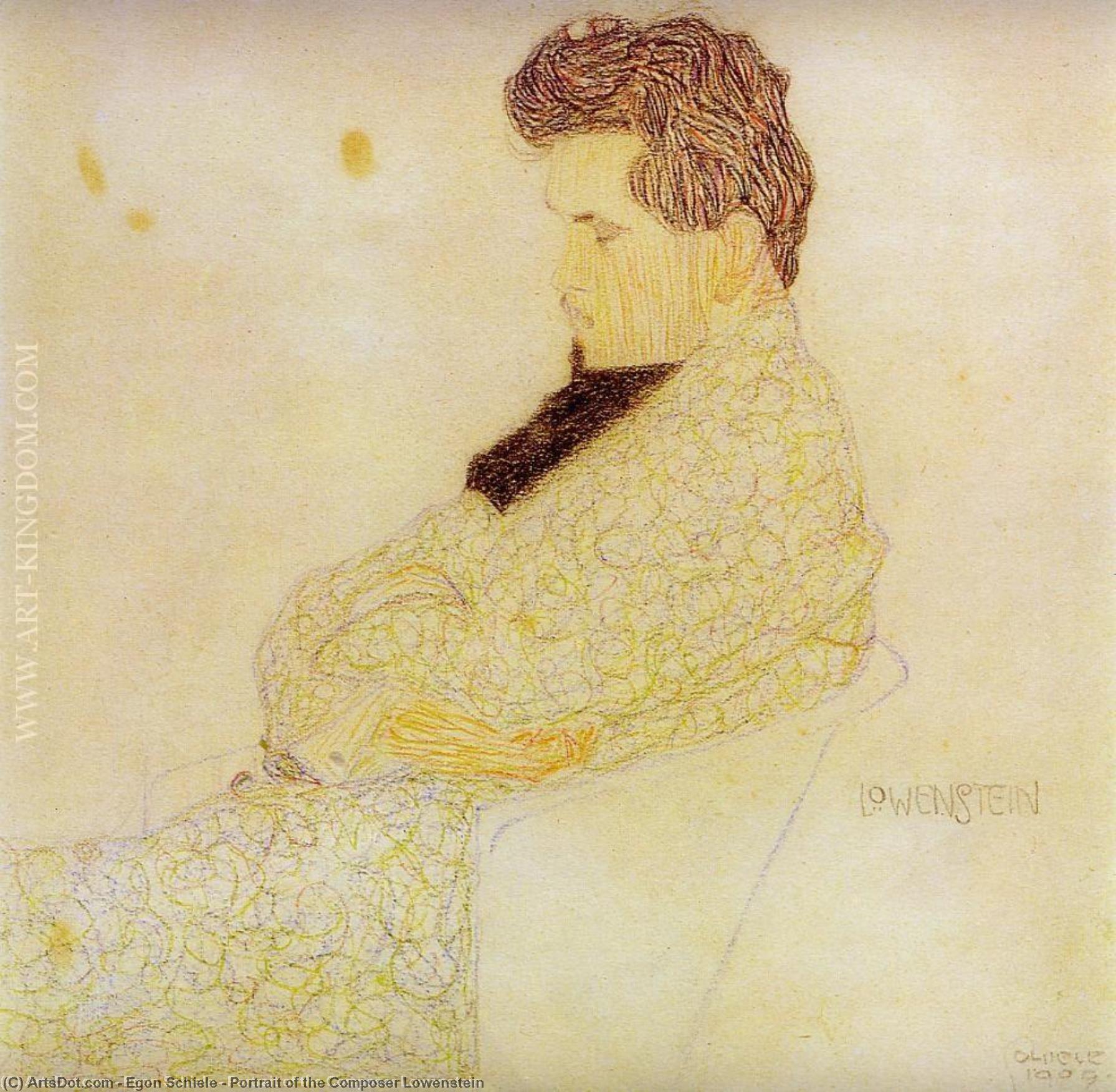 Portrait Of The Composer Lowenstein — Egon Schiele