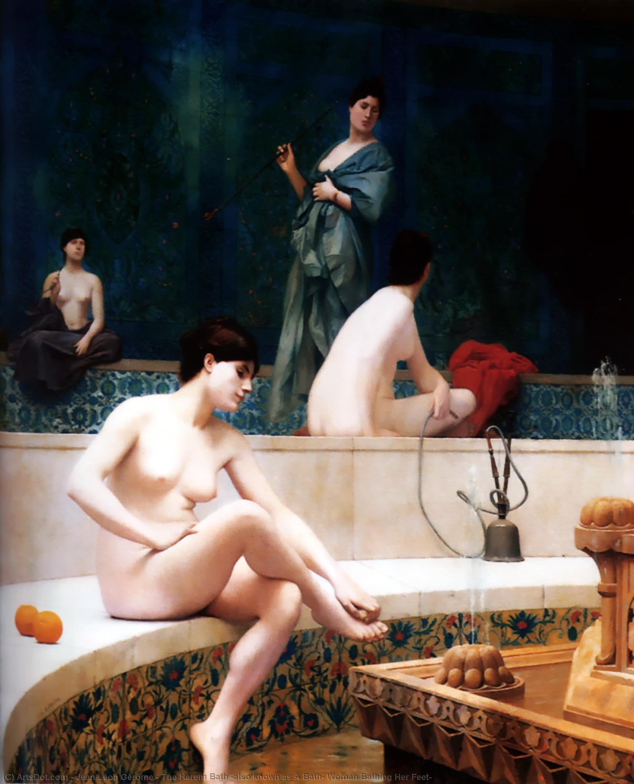 The Harem Bath (also Known As A Bath, Woman Bathing Her Feet) — Jean-léon Gérôme