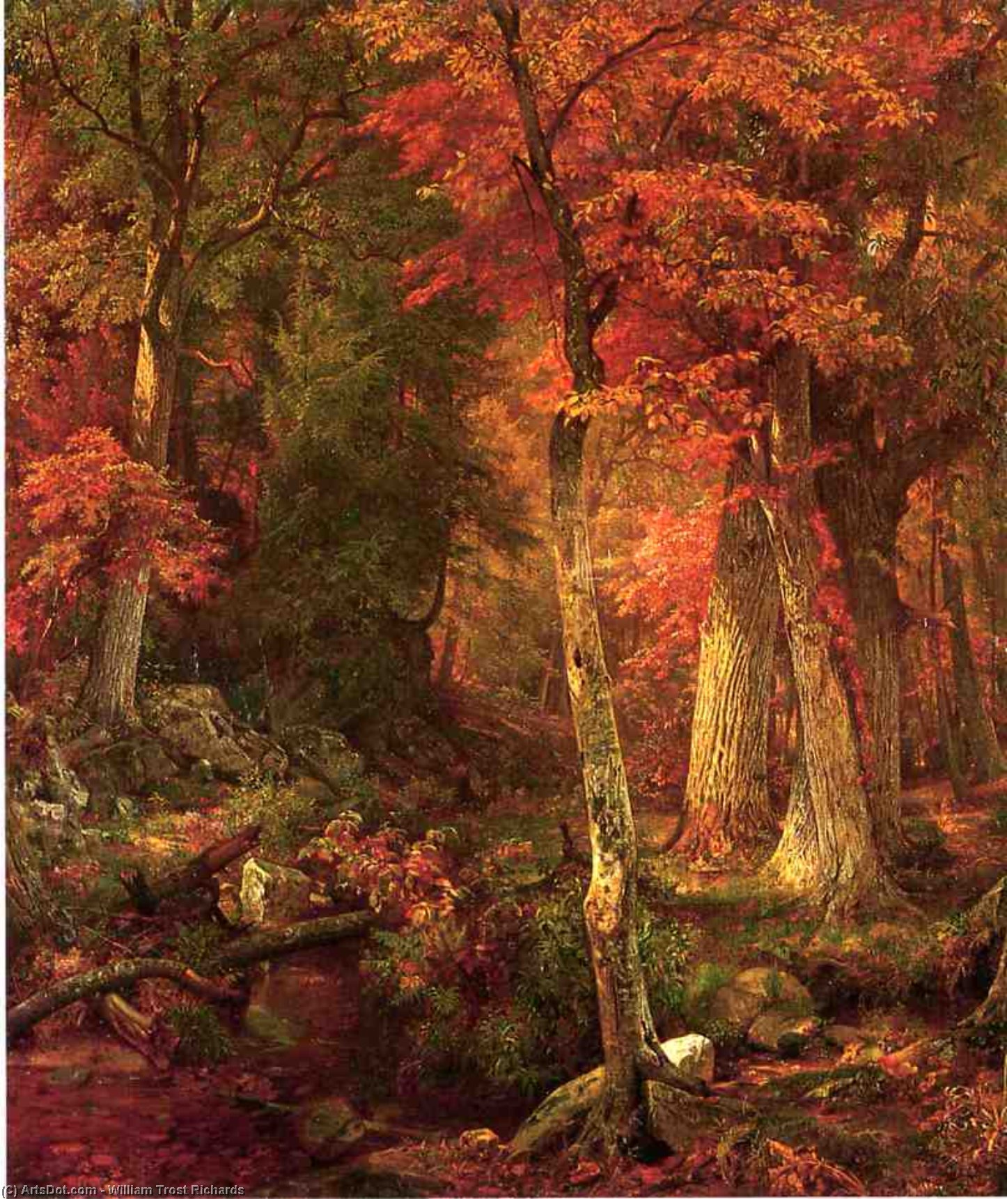 Forest Interior In Autumn — William Trost Richards