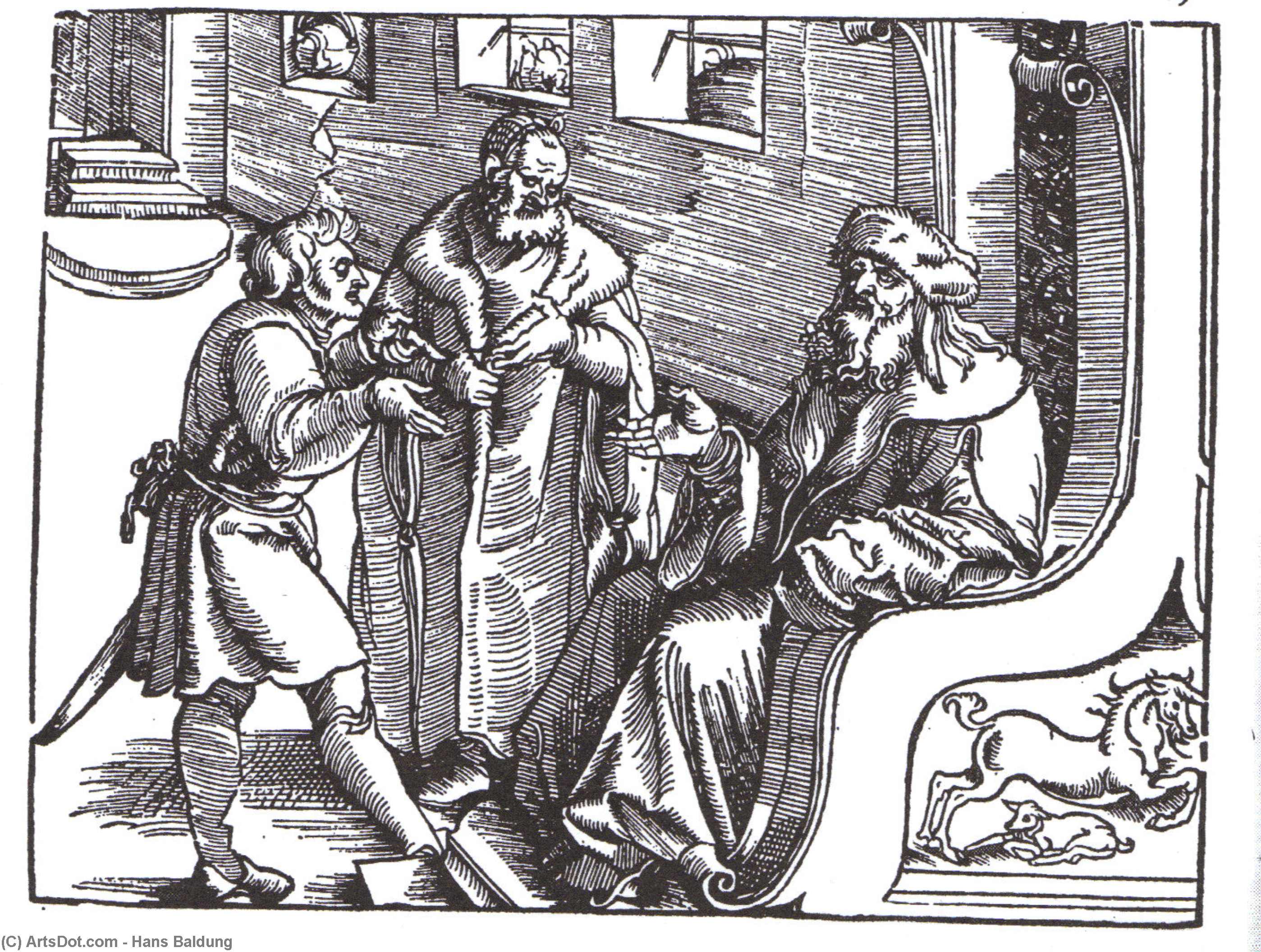 Marquard Von Lindau Ask And Answer The Ten Commandments — Hans Baldung