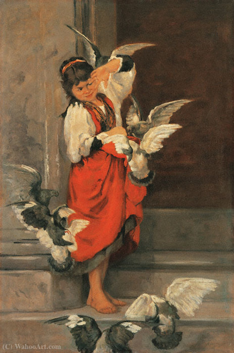 The Girl With The Pigeons — Lembesis Polychronis