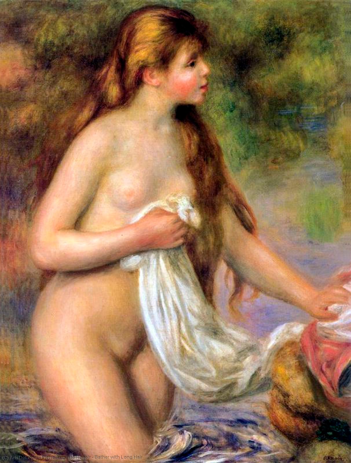 Bather With Long Hair — Pierre-auguste Renoir