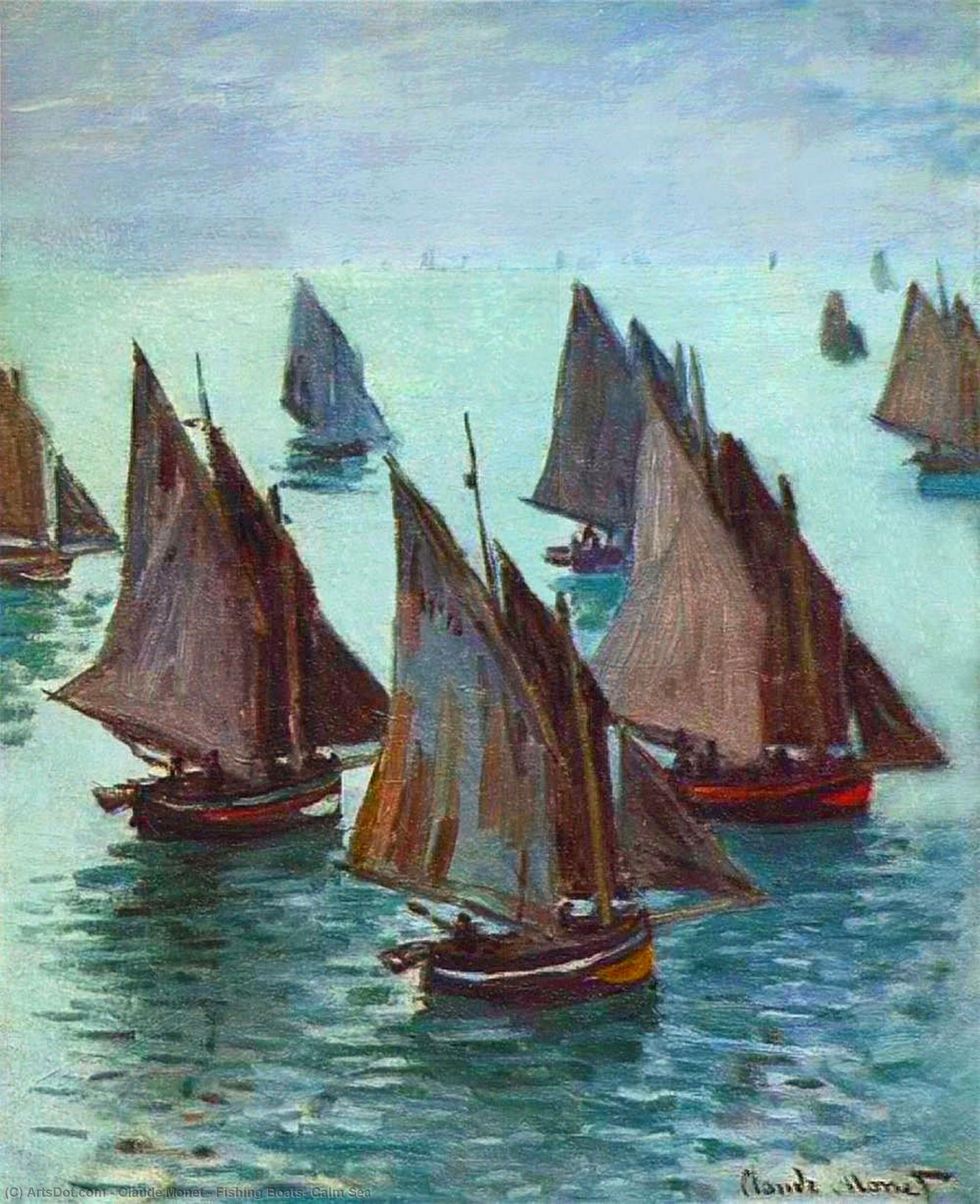 Fishing Boats, Calm Sea — Claude Monet