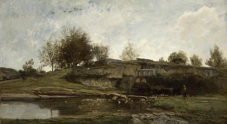 Ecluse Dans La Vallee D'optivoz (isere) — Charles-françois Daubigny