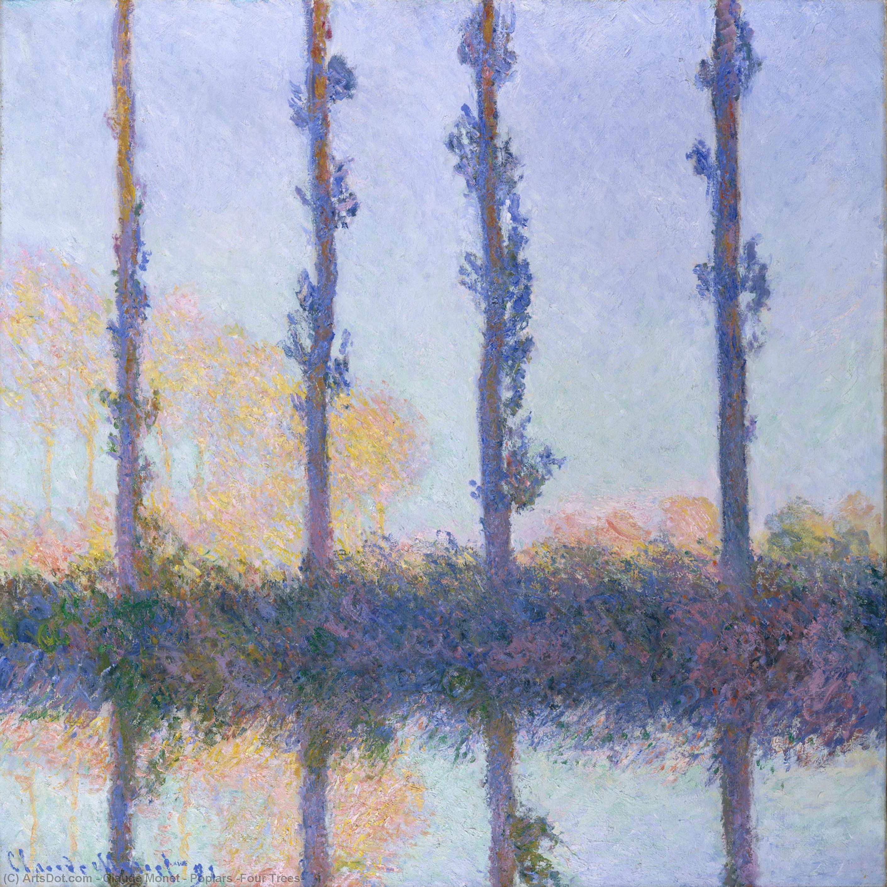 Poplars (four Trees) — Claude Monet