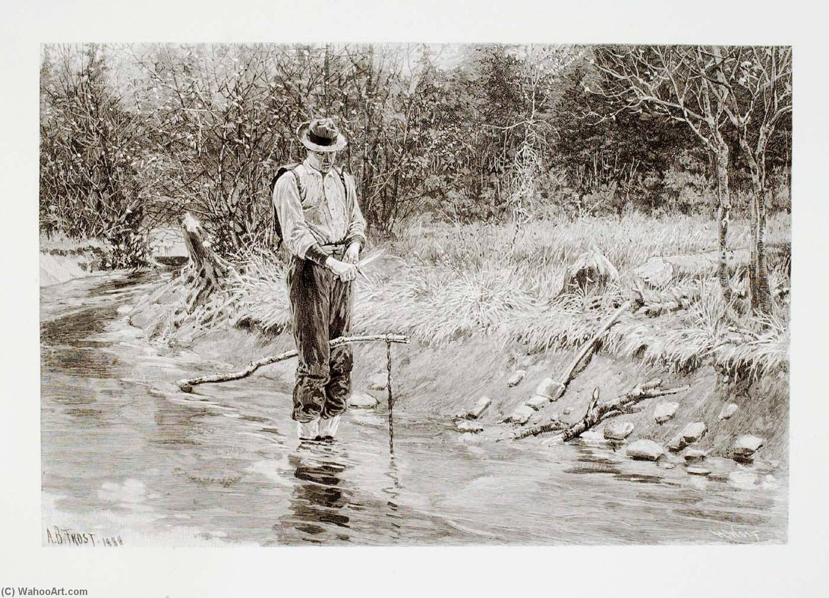 Setting A Beaver Trap — Henry Wolf