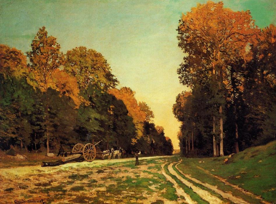 The Road From Chailly To Fontainebleau — Claude Monet