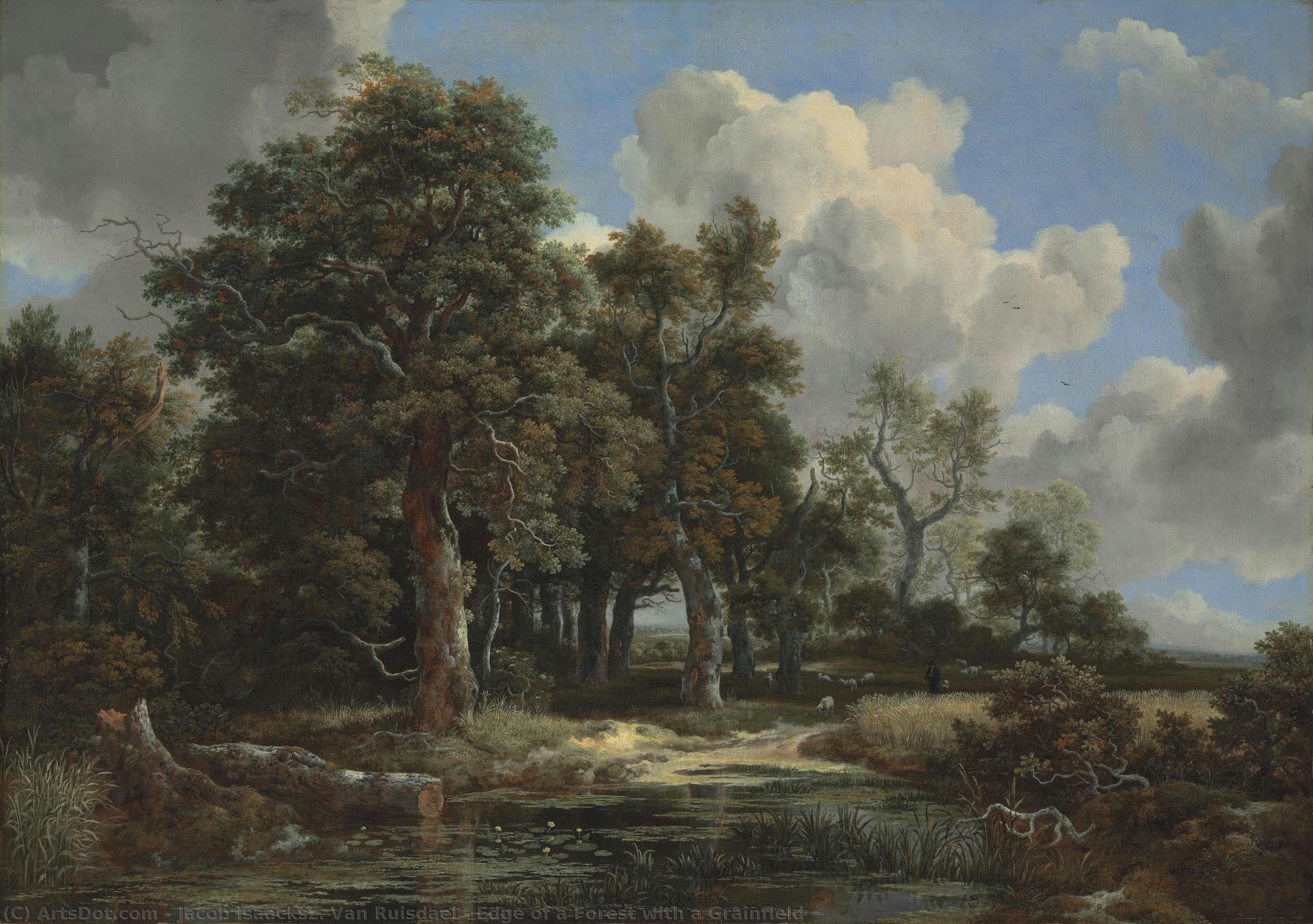 Edge Of A Forest With A Grainfield — Jacob Isaackszoon Van Ruisdael