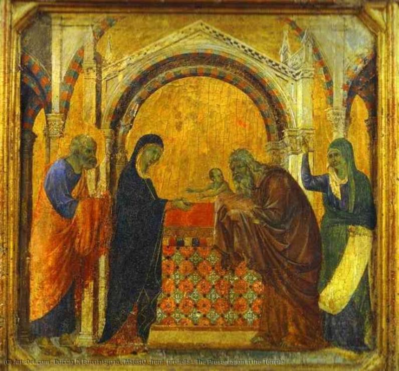 Maestó (front, Predella), The Presentation In The Temple — Duccio Di Buoninsegna