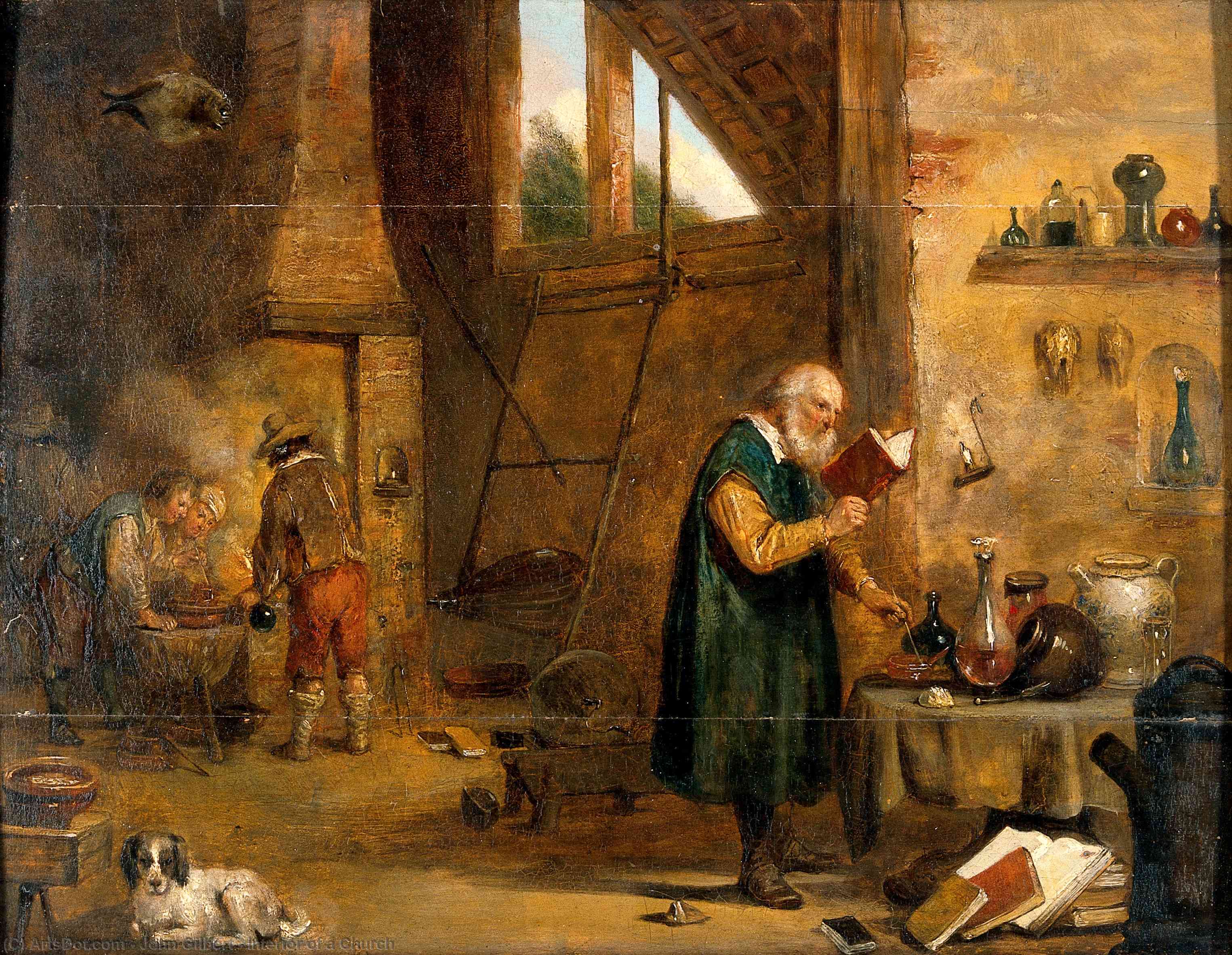 Interior Of A Church — John Gilbert